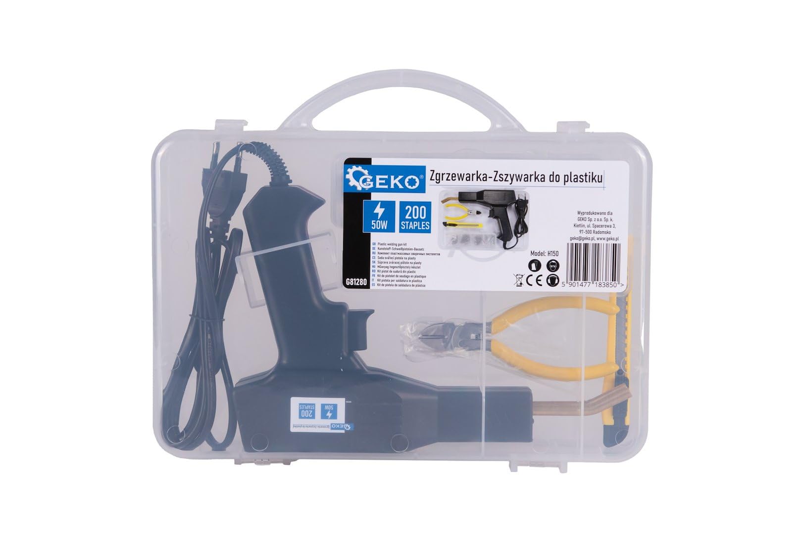 BSD Saldatrice Professionale per Plastica 50W con 200 Graffe - Strumento Versatile per Riparazioni e Progetti Creativi in Valigetta Portatile