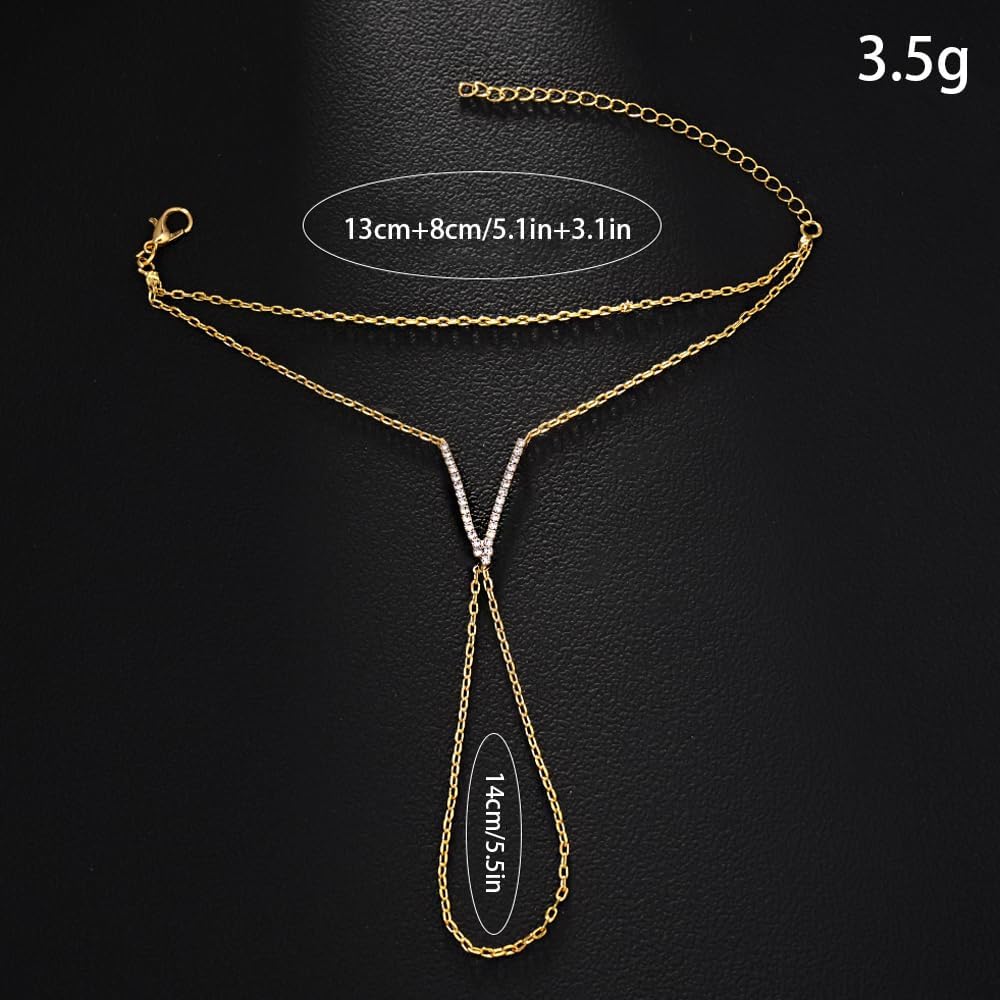 Dainty Star Hand Chain Bracelet Boho Finger Ring Jewelry Gold Bracelets For Women Non Tarnish Bangle - Image 2