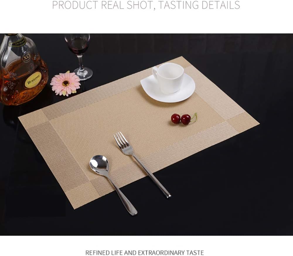 Blасk Frіdау - 70% оƒƒ Set of 6 Placemats Hardback Western Glam Dinner Placemats Wipeable Washable Heat-Resistant Wrinkle Resistant Non-Slip Exquisite Beautiful Easy Clean PVC Polyester Bulk Dining Room Dining Mat (Gold) Chеареѕt 🛒 Set of 6 Placemats Hardback Western Glam Dinner Placemats Wipeable Washable Heat-Resistant Wrinkle Resistant Non-Slip Exquisite Beautiful Easy Clean PVC Polyester Bulk Dining Room Dining Mat (Gold)