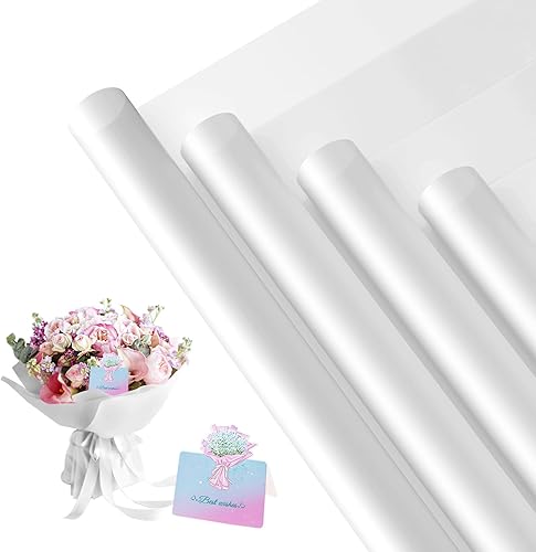 REAXYZNN 20 hojas de papel de regalo de flores, papel de regalo floral impermeable con tarjetas para manualidades de bricolaje, suministros de