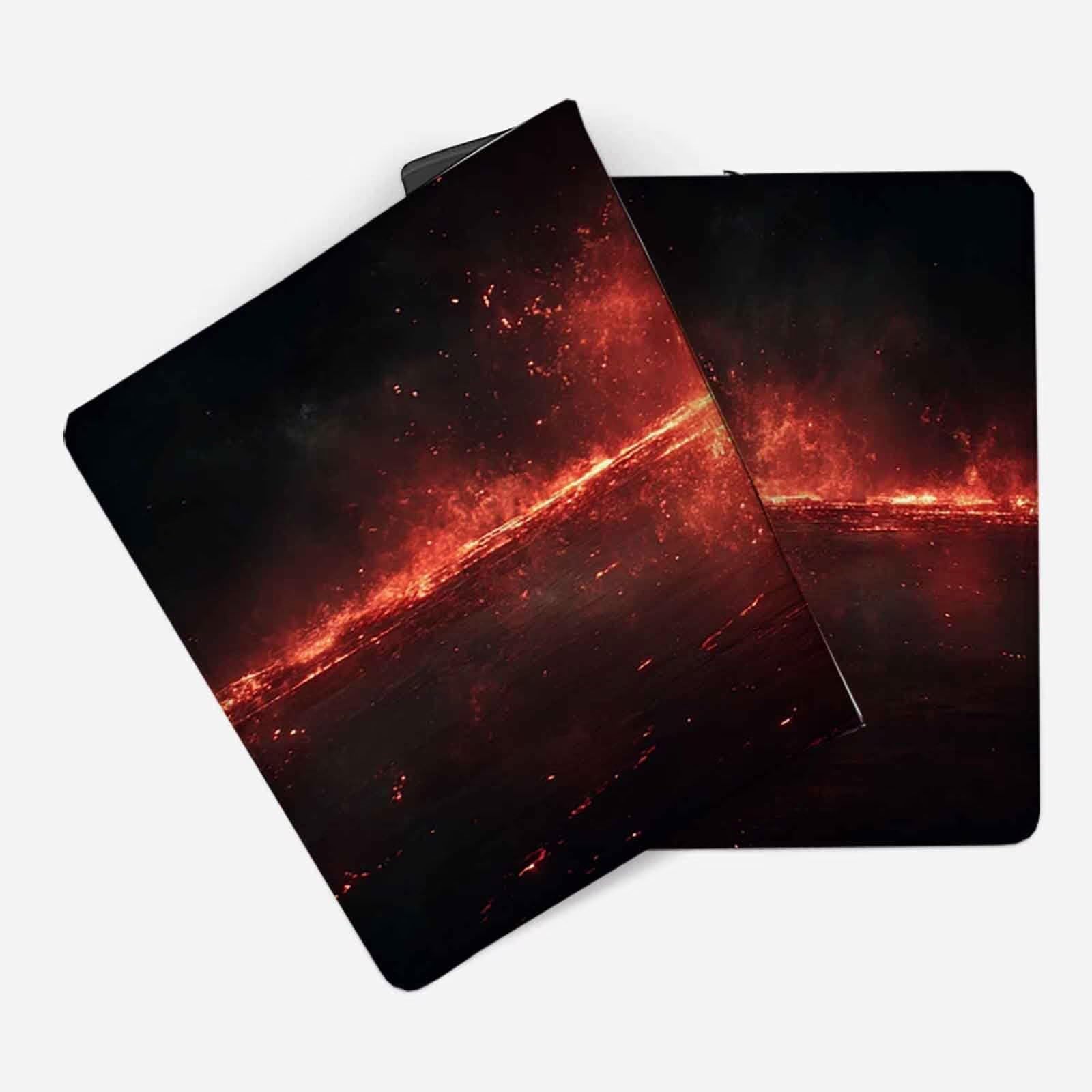 Podkładka pod mysz do gier Czerwona podkładka pod mysz planetarną XXL 1200 x 600 mm mata biurkowa z przeszytymi krawędziami antypoślizgowa, do biura, nauki, gier, akcesoriów biurowych, dekoracji