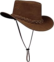 Vista 6 de Sombrero de vaquero occidental unisex australiano de gamuza real Outback Riding Dancing Classic