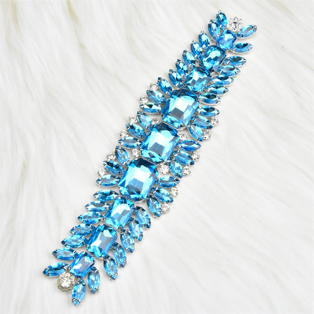 XINMILI Rhinestone Trim - Crystal Chain Ribbon For Wedding Dress, Craft Decoration (20.5x5cm) - View #9