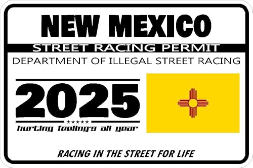 Miniatura 9 de 2024 Permiso ilegal de carreras callejeras de arrastrar carreras, auto, camión, ventana, humor divertido, novedad, color blanco y negro, calcomanía