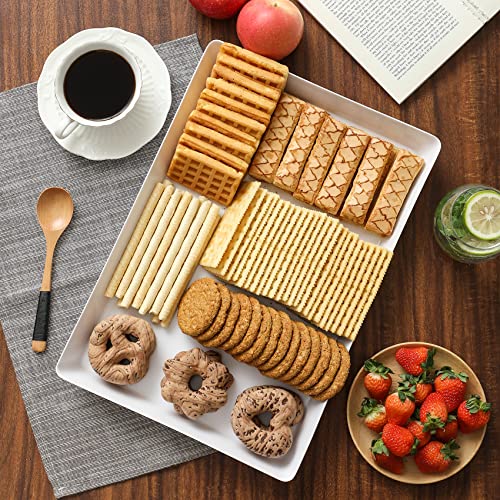 Vitever VT7-BTP4 4-Pack 16 Inch X 11 Inch Large White Serving Trays Set thumb #8