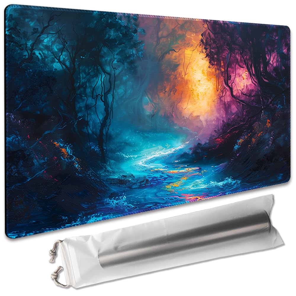 MTG Playmat with Zones Unofficial, Original Design Board Games Play mat 24x14 Inchnon Free Storage Bag - 2511271 (1118136, no Zone)