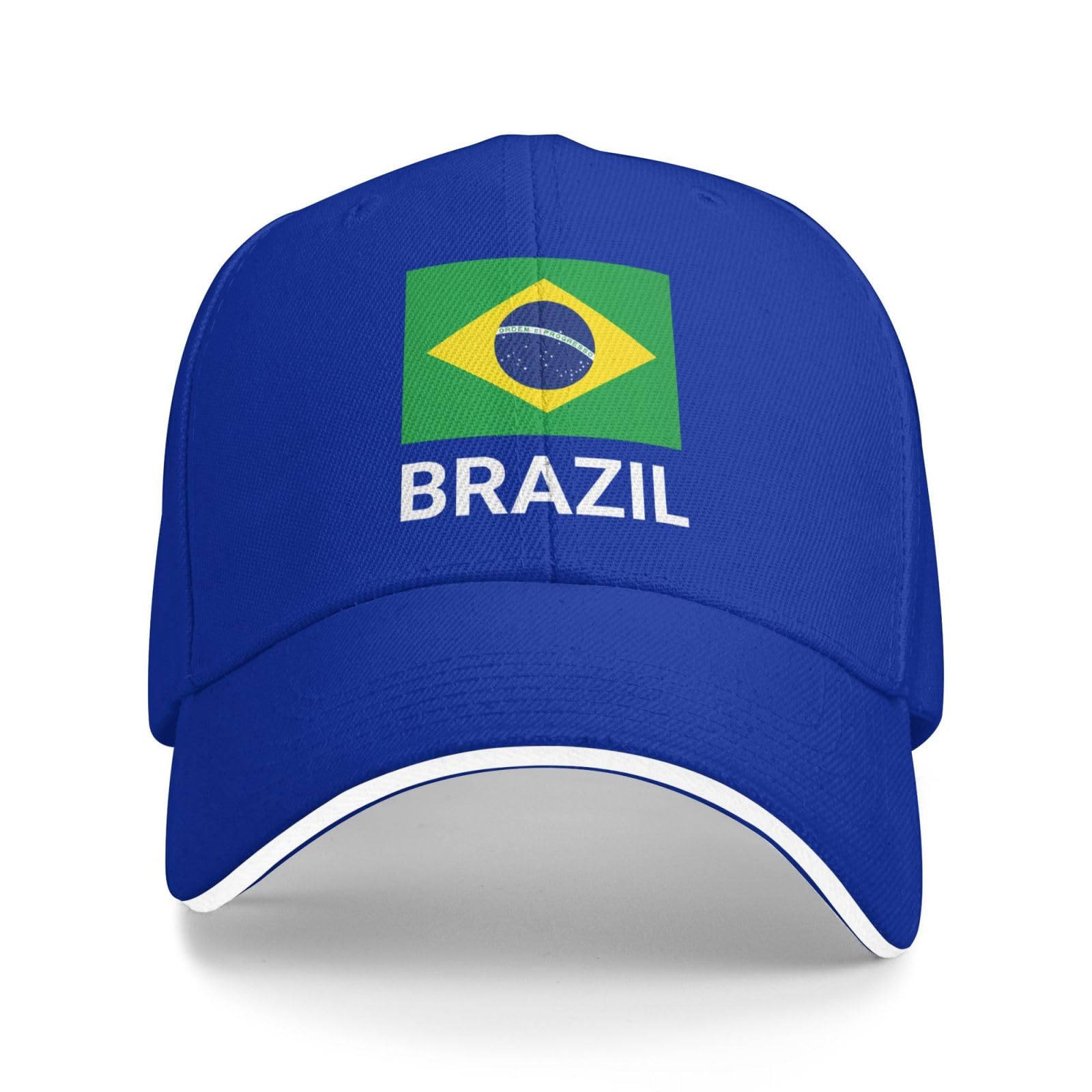 Support Brazil Flag Hat Brazilians Caps for Men Women I Stand with Brazil Baseball Cap Trucker Hats Blue