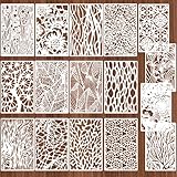 wlsvega 16 Pièces Pochoir Peinture - Pochoirs à Peindre - Peinture ModèLe Pochoirs - 28...