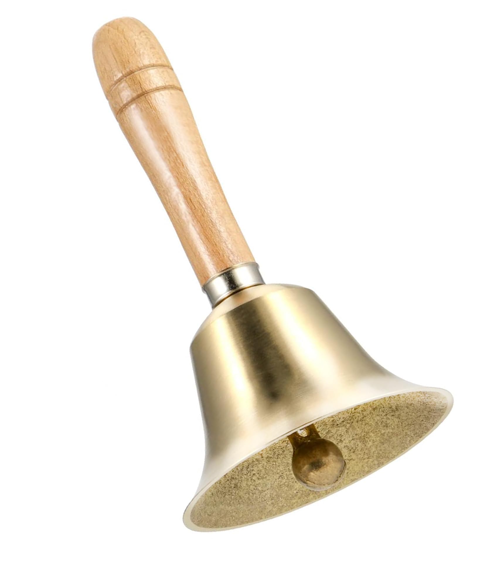 Campanelle in metallo, Campanella classica, con manico in legno, Campana di Babbo Natale, Campanella a Mano, Campanello da tè in metallo, adatto per la casa, la scuola, le decorazioni natalizie