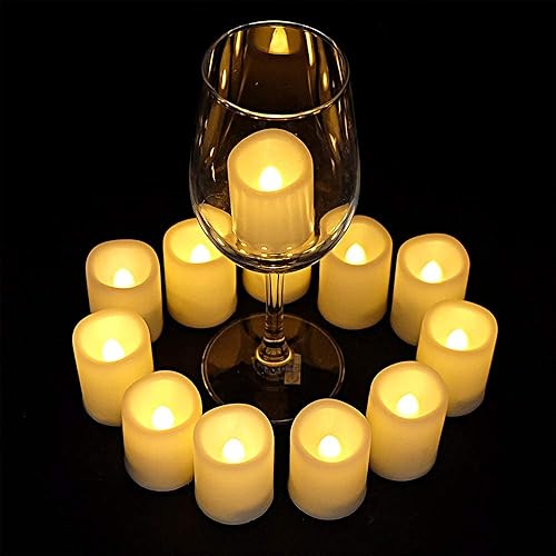 Miniatura 10 de DRomance Velas de pilar negras sin llama con temporizador de 6 horas, funciona con pilas AAA, velas LED parpadeantes con mecha de cera real, tema de