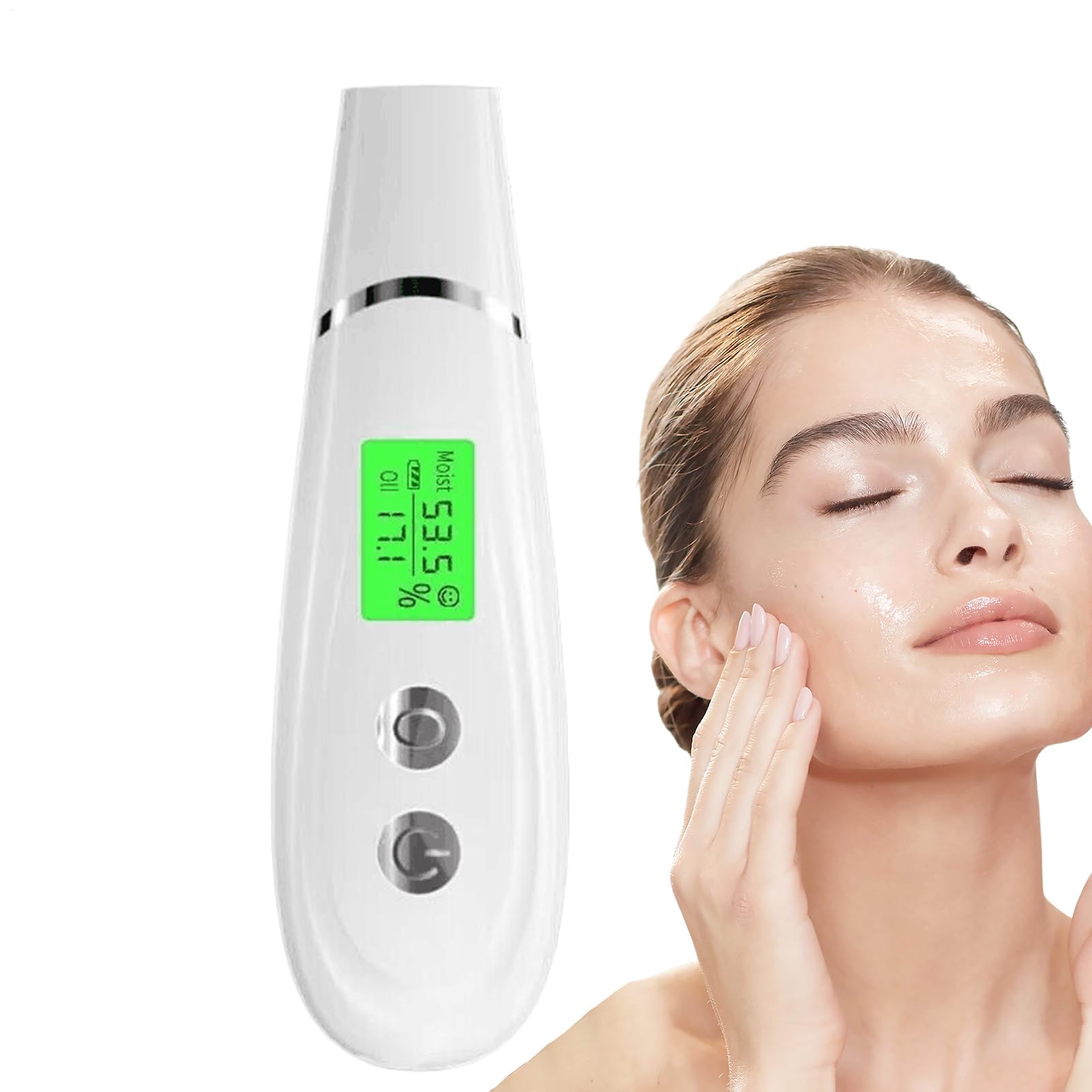Medidor de hidratación de la piel, analizador de humedad facial, pantalla LCD portátil profesional, detector de aceite de agua, dispositivo de cuidado facial para mujeres y niñas