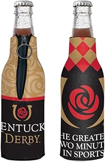 WinCraft 2018 Kentucky Derby Churchill Downs - Abrazador de botella con cremallera, color negro, rojo y marrón