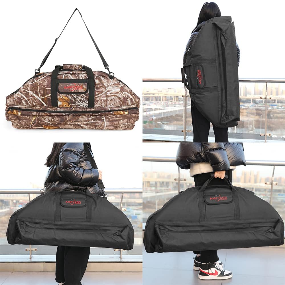 wolfman 115cm étui pour Arc à Poulies Sac Souple pour Arc à Poulies avec Flèche Et Accessoires Poche et Sangles de Sac à Dos