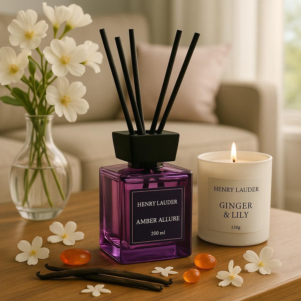 Amber Allure Luxury Room Diffuser, 150ml/5.28 fl oz