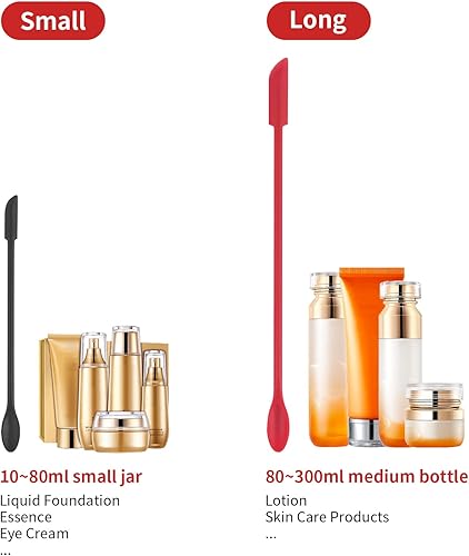 Miniatura 5 de Cuttte - Juego de 2 mini espátulas y 5 cucharas medidoras pequeñas, 2 espátulas de maquillaje para cosméticos y 5 cucharas medidoras pequeñas de