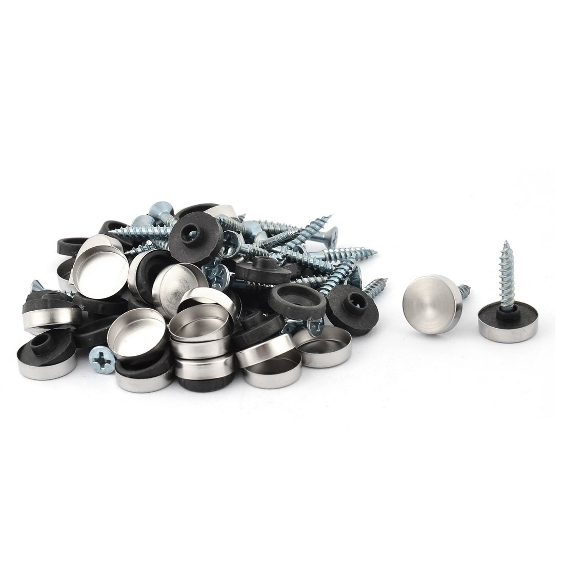Aexit Glass Tea Quality Parts Table Decorative 14mm Head Dia Cap Mirror Screw Nails 32 Pcs Model:95as209qo566