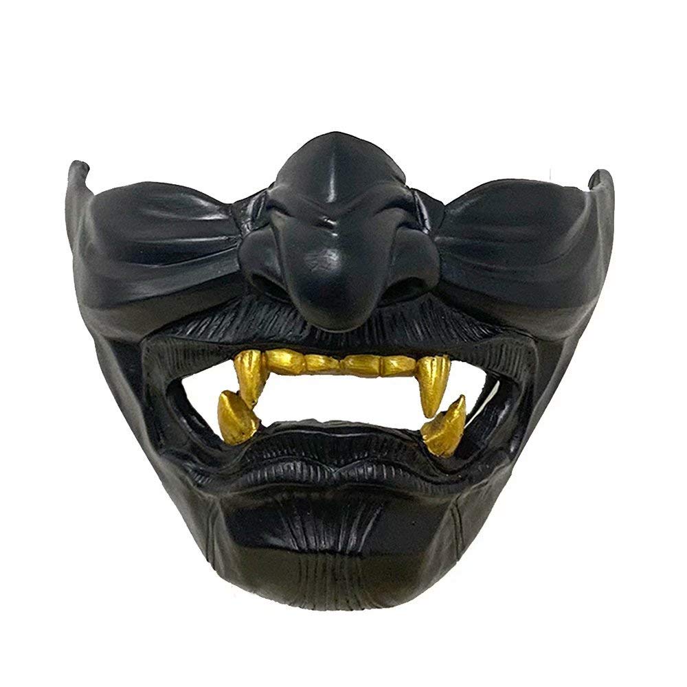 Tsushima Ghost Half Face Cover Half Face Guard Game Character Samurai Jin Sakai Cosplay Prop for Anime Exhibition & Theme Party & Stage Performance & Halloween