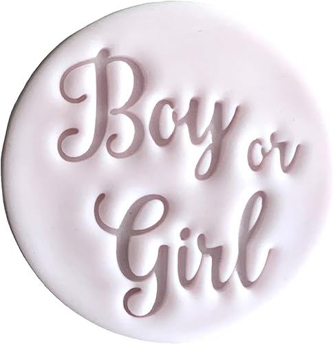 Estampado de fondant para niño o niña o sello de galletas con asa