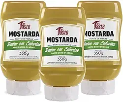 Kit com 3 Mostarda Mrs Taste Zero Calorias 350g