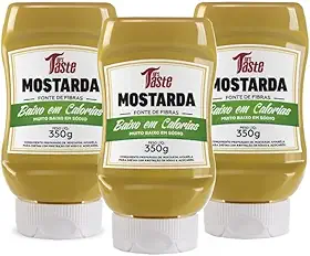 Kit com 3 Mostarda Mrs Taste Zero Calorias 350g
