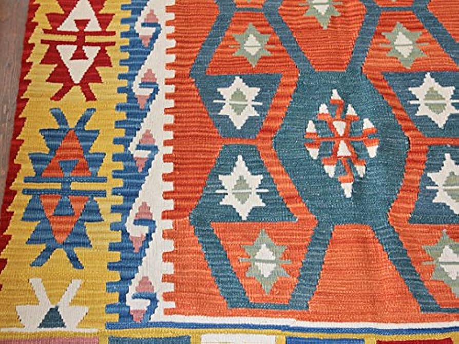 Amazon | キリム ラグ 手織りのウール100％カイセリキリム