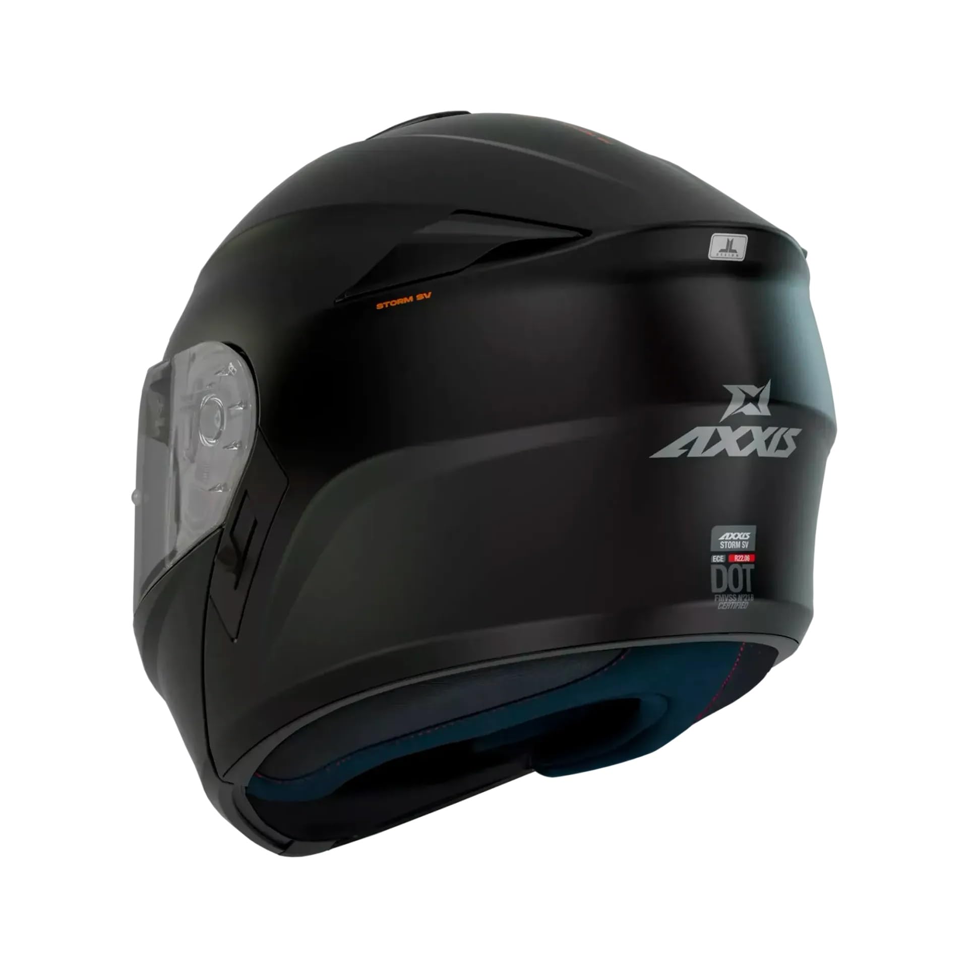 Casco Axxis Modular Storm S-06 Solid Negro Mate Talla L con Gafa Solar Homologado