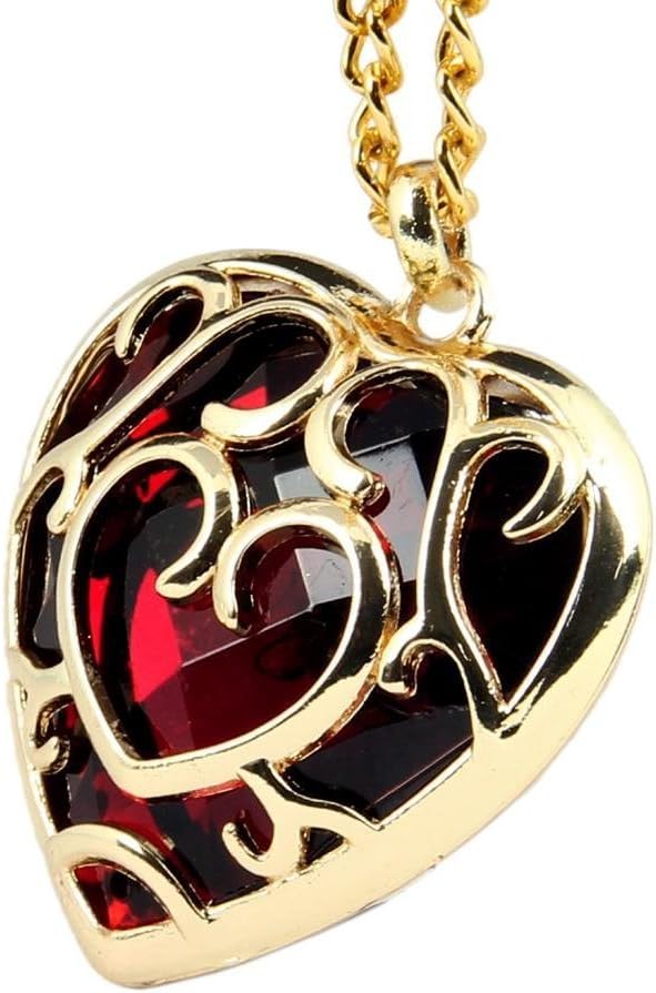 Unixtyle 1 X The Legend of Zelda Skyward Sword Blue Heart Pierced Necklace Anime Costume Red