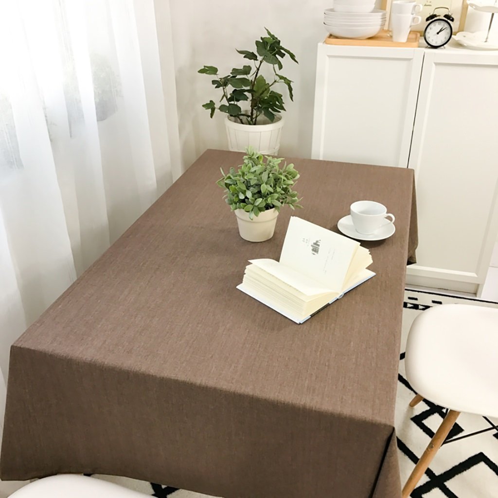 Grande nappe carrée en coton uni pour sublimer vos dîners en famille et de fête