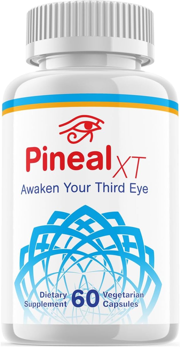 Pineal XT Pills Advanced Formula Pineal XT Awaken Your Third Eye Supplement PinealXT Nootropic Capsules Brain Focus (60 Capsules)