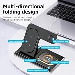 Wireless Charger,Foldable 3 in 1 Charging Station Compatible with iPhone 17/17 Pro/17 Pro Max/17 Air/16/15/14,Apple Watch 11/Ultra 3/10/9/8,Air Pods Pro 4/3/2 Night Light Travel Charger Stand