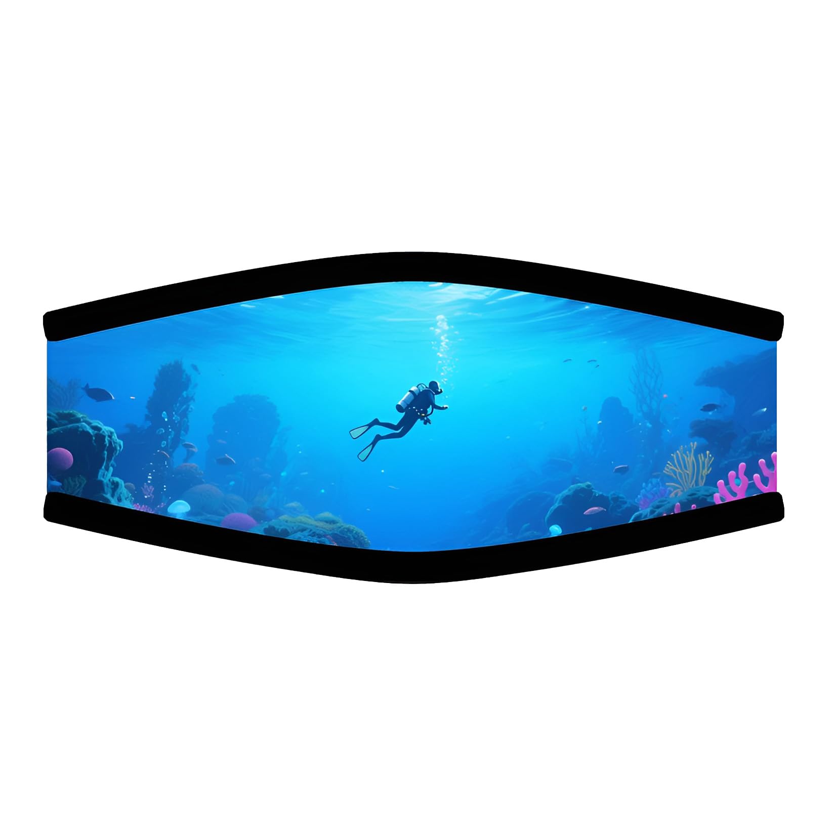 Funda de neopreno para máscara de buceo con acabados de alta costura 8