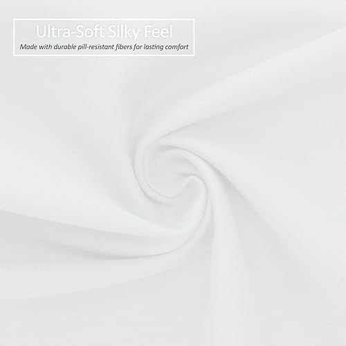 Miniatura 5 de Nestl Bedding - Fundas de almohada hipoalergénicas de microfibra cepillada doble, estilo hotelero, Microfibra, Blancuzco, King