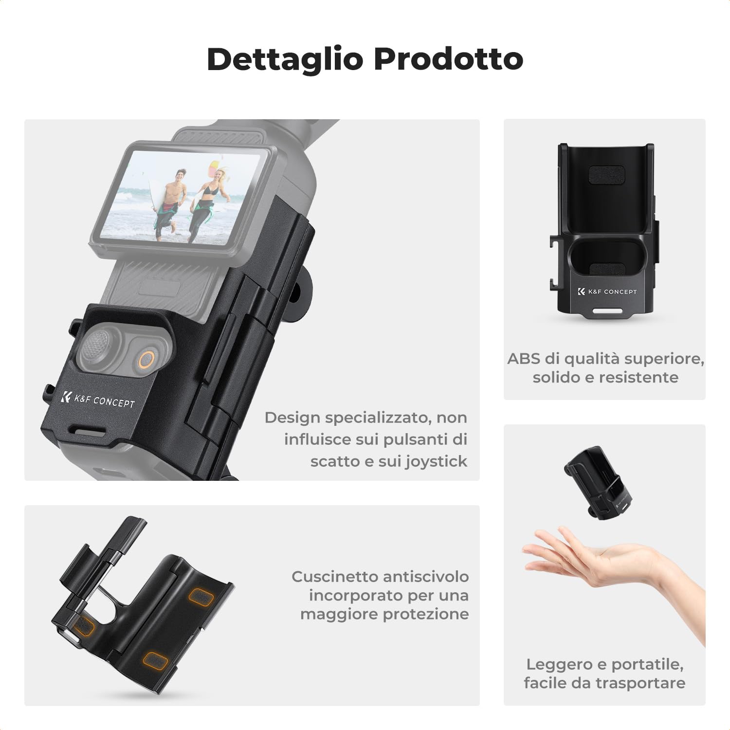K&F CONCEPT Stand per DJI Osmo Pocket 3, Supporto da Scrivania Stabile e Antiscivolo in Silicone, Accessorio base di Supporto per DJI Pocket 3 Compatibile con DJI OSMO Pocket 3 Creator Combo K&F CONCEPT Stand per DJI Osmo Pocket 3, Supporto da Scrivania Stabile e Antiscivolo in Silicone, Accessorio base di Supporto per DJI Pocket 3 Compatibile con DJI OSMO Pocket 3 Creator Combo