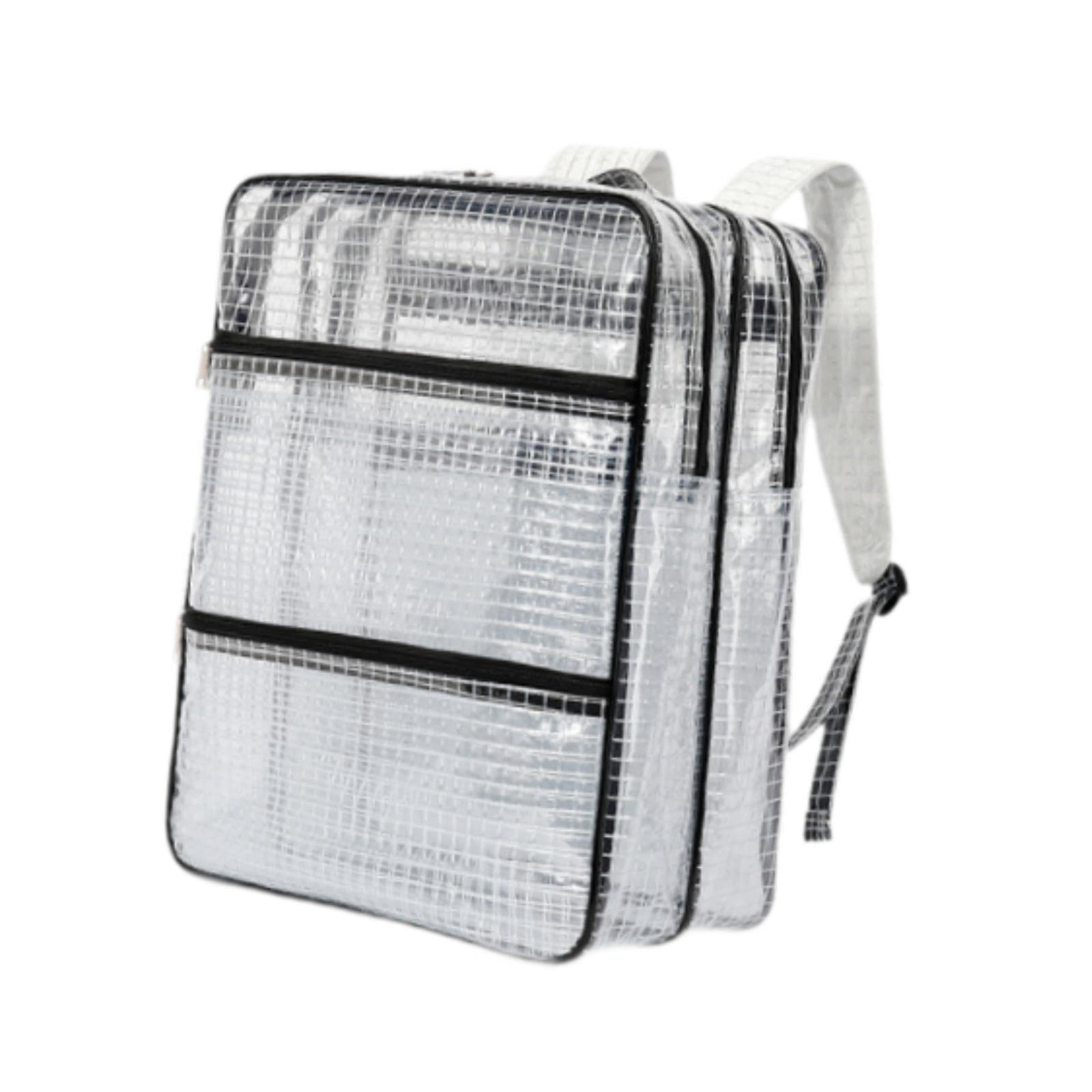 Sac à Dos à Outils avec Solutions de Rangement, Matériau PVC, Sac En Filet pour Salles Blanches, Blanc et noir, 35cmx20cmx45cm