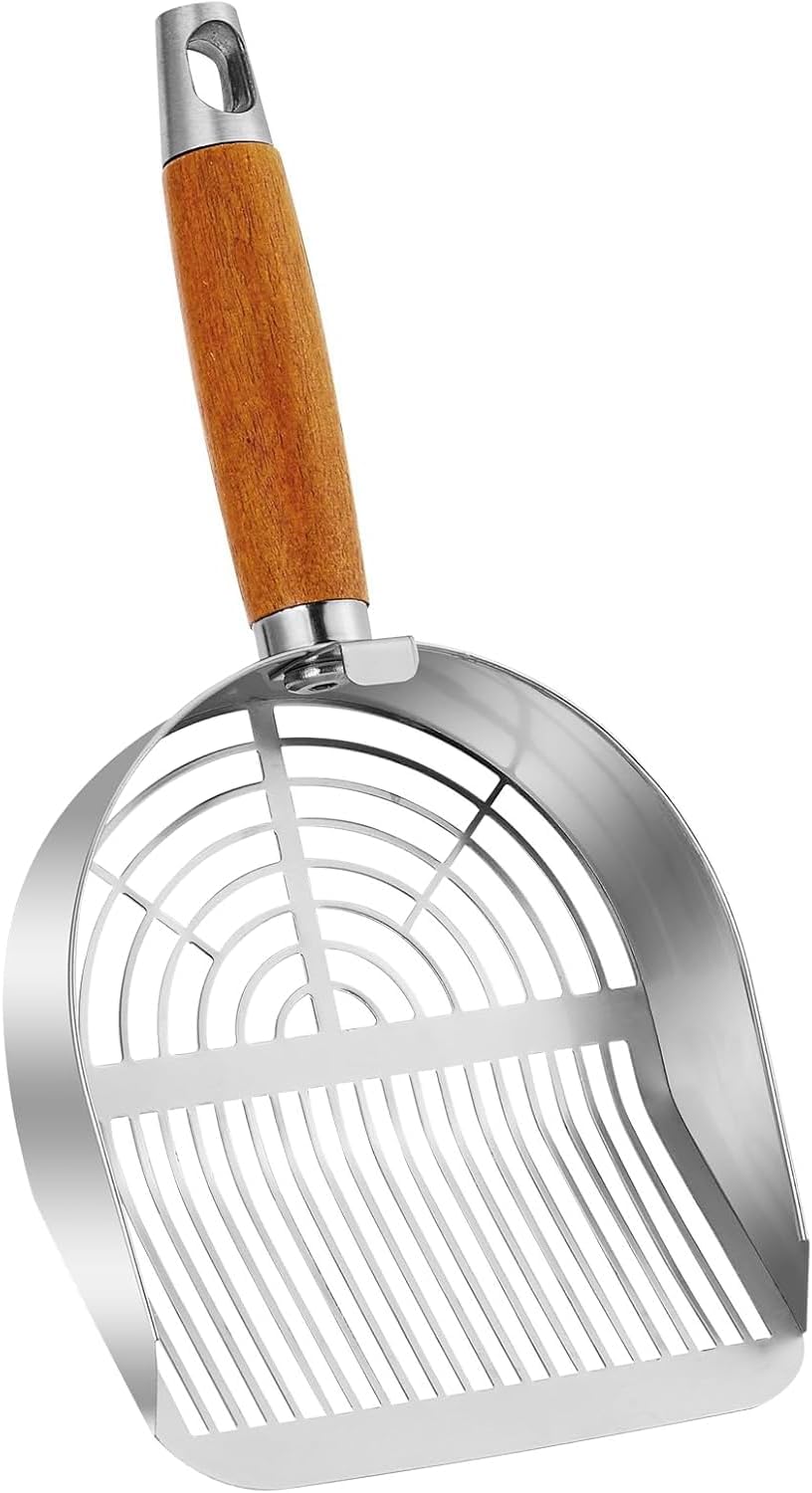 Dual Width Stainless Steel Cat Litter Scoop
