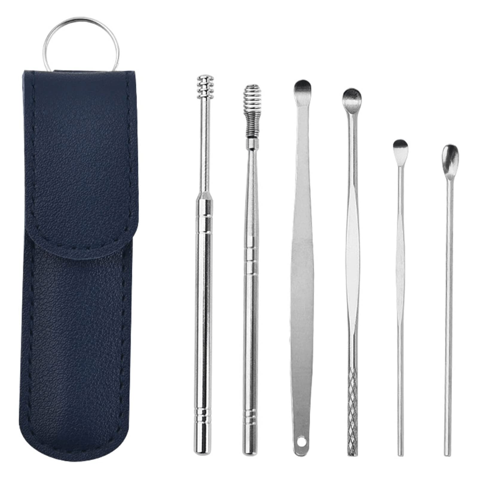 Produits d'élimination du cérumen Nettoyeur d'oreille Outil d'élimination du cérumen Curette en Acier Inoxydable Cure-Oreille Nettoyage des