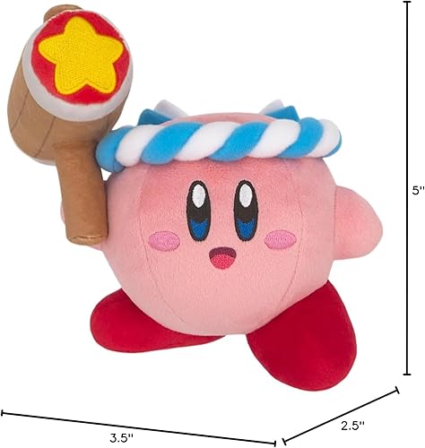 Miniatura 2 de Little Buddy 1915 Kirby's Dream Land Kirby Hammer - Peluche de 5 pulgadas