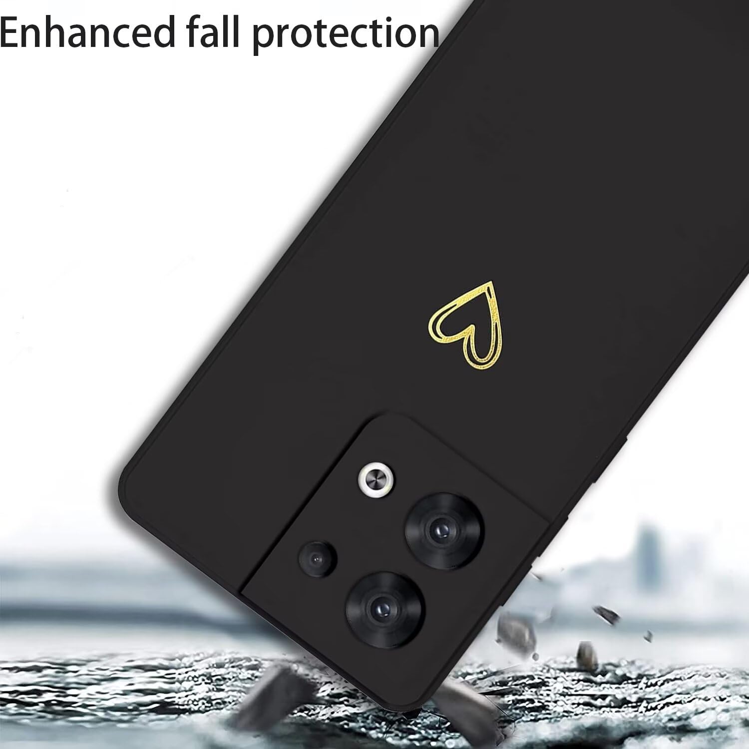 POUHYE Coque Pour Oppo Reno 8 5G Étui, Housse En Silicone TPU