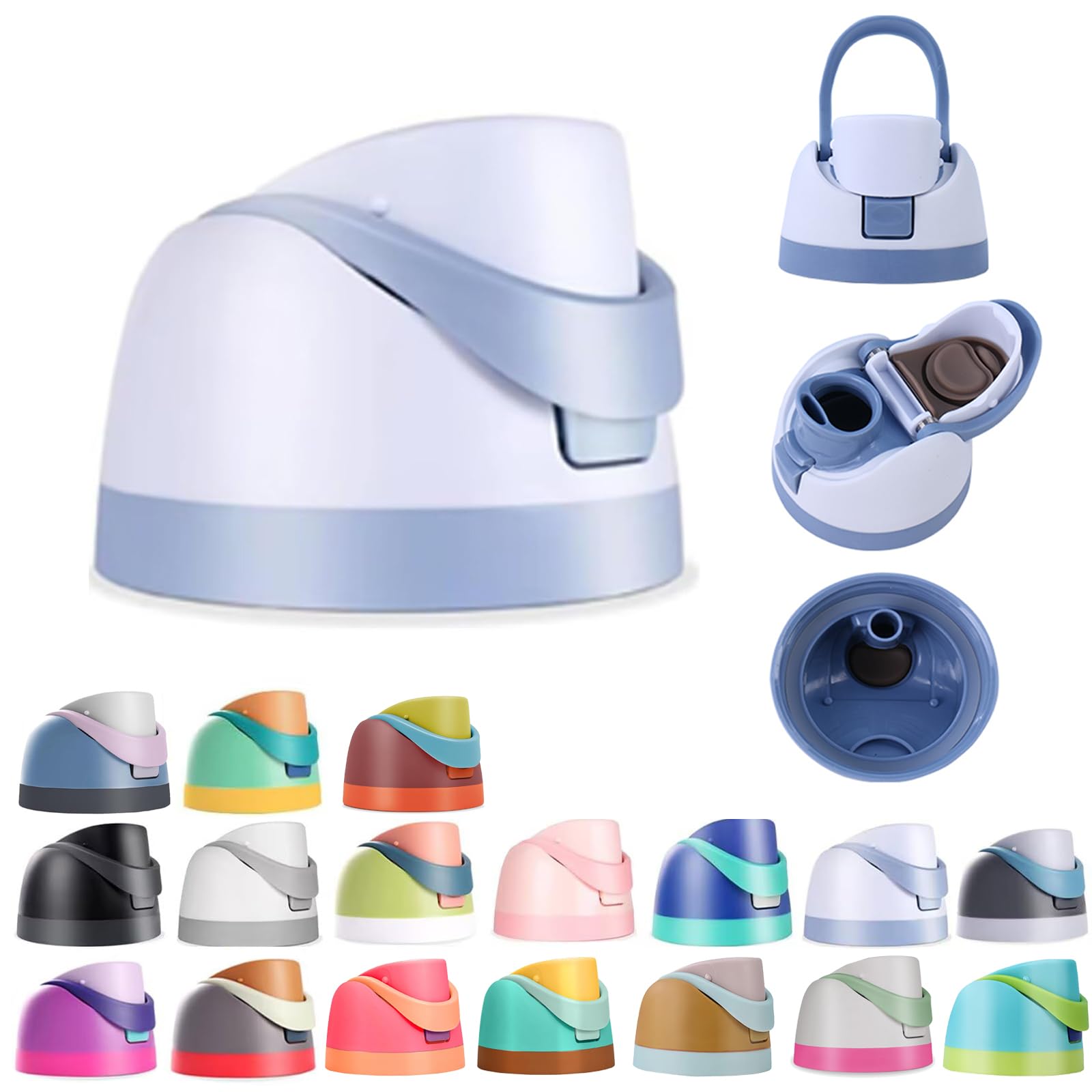 Replacement Lid for Owala Freesip, One Button Water Bottle Top Replacement Cap Compatible with Owala Cup 16oz 24oz 32oz 40oz, Leakproof Lids Accessory，BPA-Free，No Water Leakage