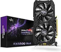 AISURIX RX 5500 8GB GDDR6 Graphics Card - PCIe 4.0 x8, 3x DP + HDMI, Intelligent Fan Cooling for 1080p Gaming