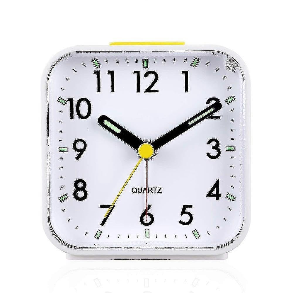 JOYHAPPST Silent Analog Alarm Clock Non Ticking, Gentle Wake, Beep Sounds