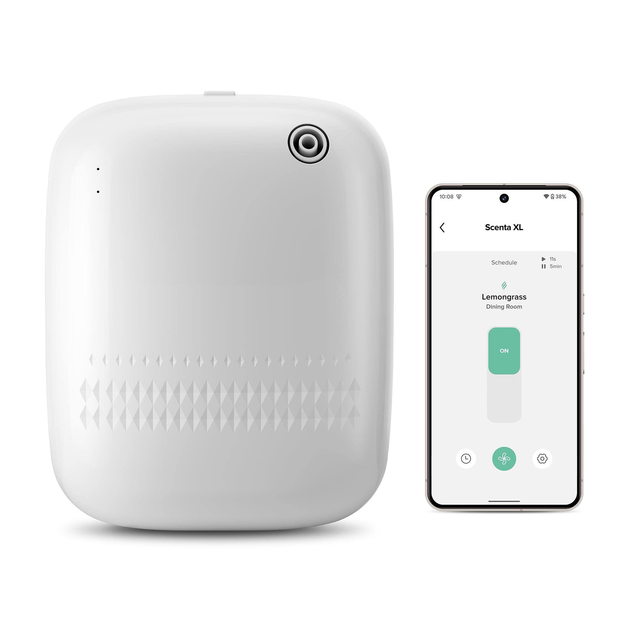 Waterless Essential Oil Diffuser for Home and Commercial Use, Up to 2000 sq.ft. 400 mL Capacity, Aromatherapy Scent Diffuser for Large Rooms, Smart Scent Air Machine, ANW-White