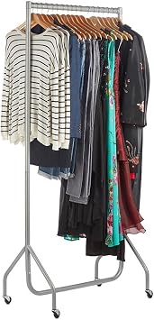 Shopfitting Warehouse Extra Height Heavy Duty Clothes Rail Garment Rack Steel Silver 3ft wide
