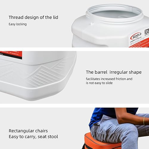 Miniatura 5 de SEAFLO Contenedores de almacenamiento impermeables con tapa para marina, RV, almacenamiento, kayak, campamento, 7.92 galones  30 L