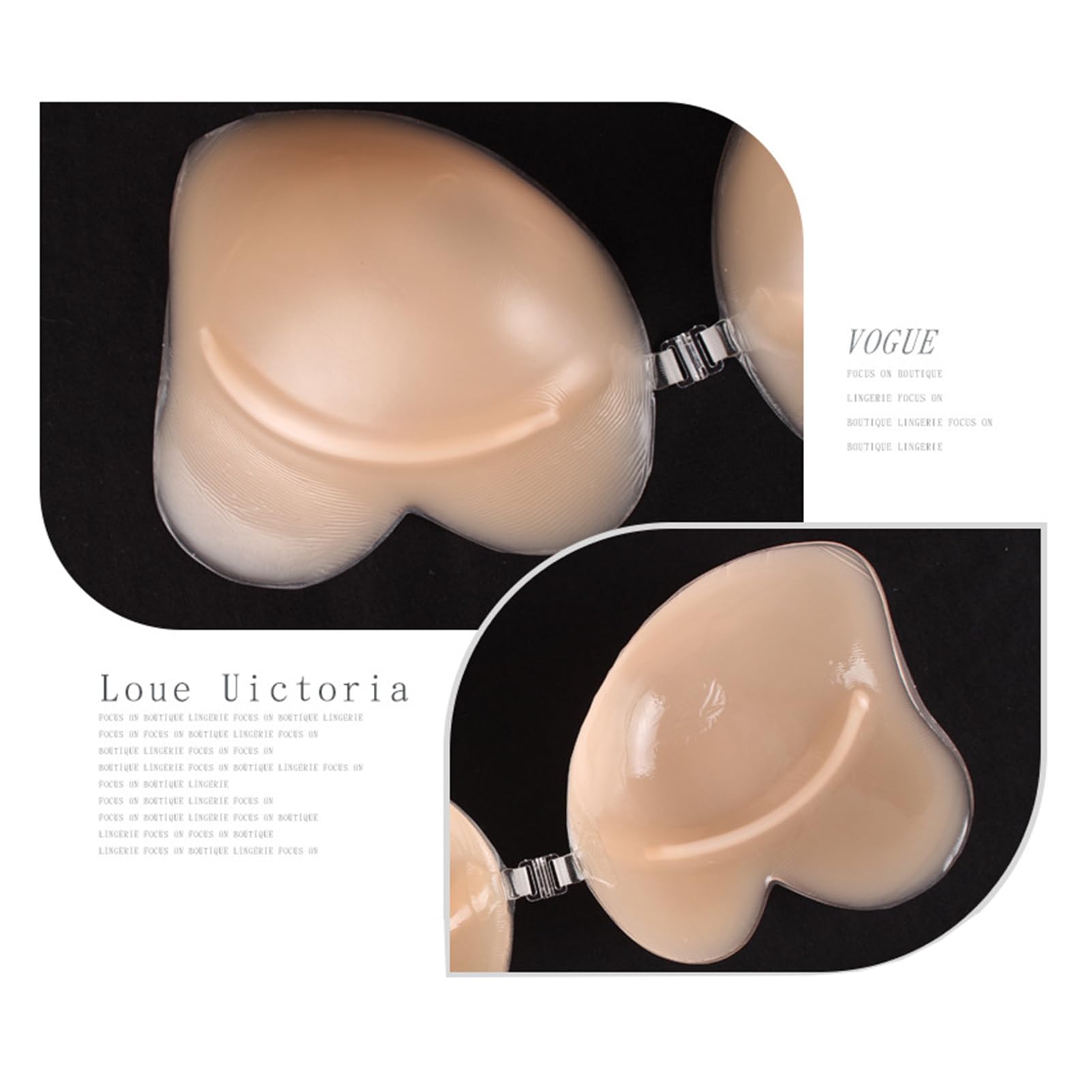 Reggiseno Push-up Invisibile Senza Spalline Con Ferretto In Silicone Autoadesivo