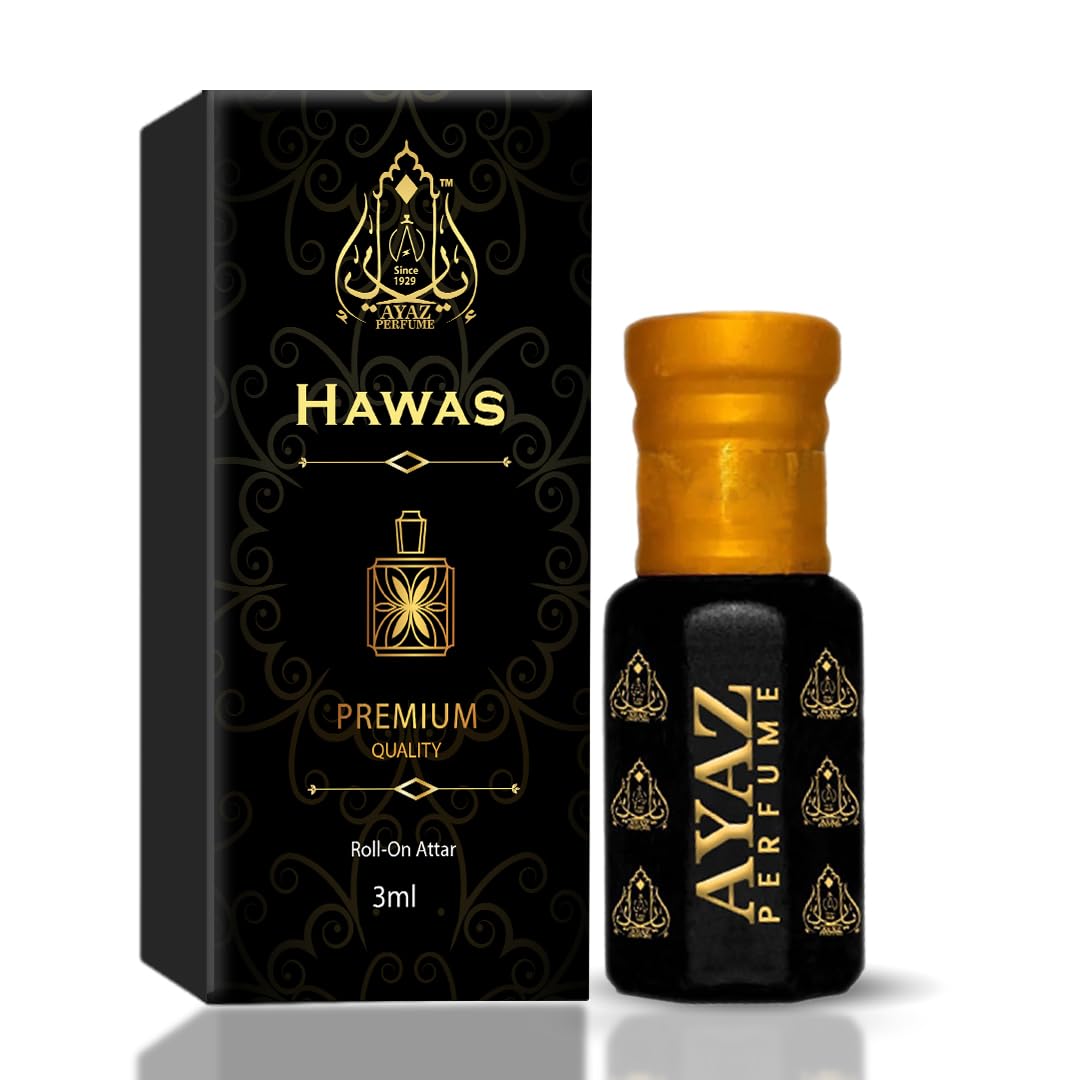 AYAZ Perfume Hawas 3ml | Luxurious Attar Perfume Long-lasting, Exotic Fragrance For Men And Women | Unisex Attar