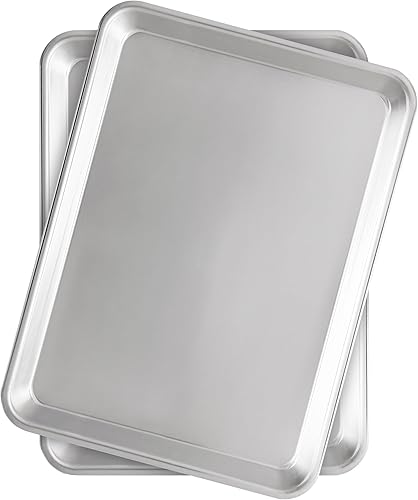 Fat Daddio's Bandeja de aluminio natural, paquete de 2