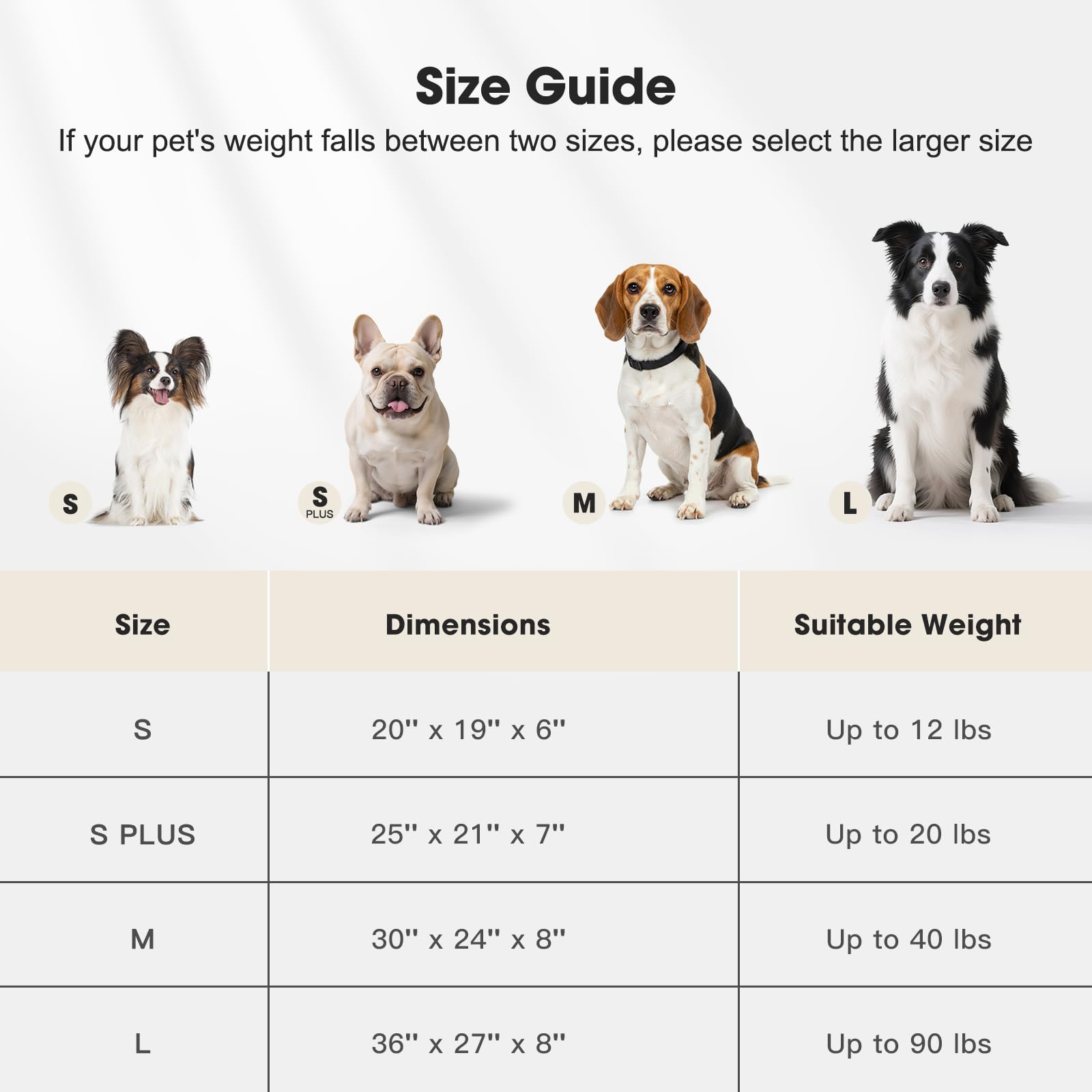 MIXJOY Medium Dog Beds for Medium Sized Dog, Calming Warming Pet Beds, Washable Dogs Bed with Removable Cover, Rectangle Pet Bed with Non-Slip Bottom, 25"x21"x7", Grey - image 6