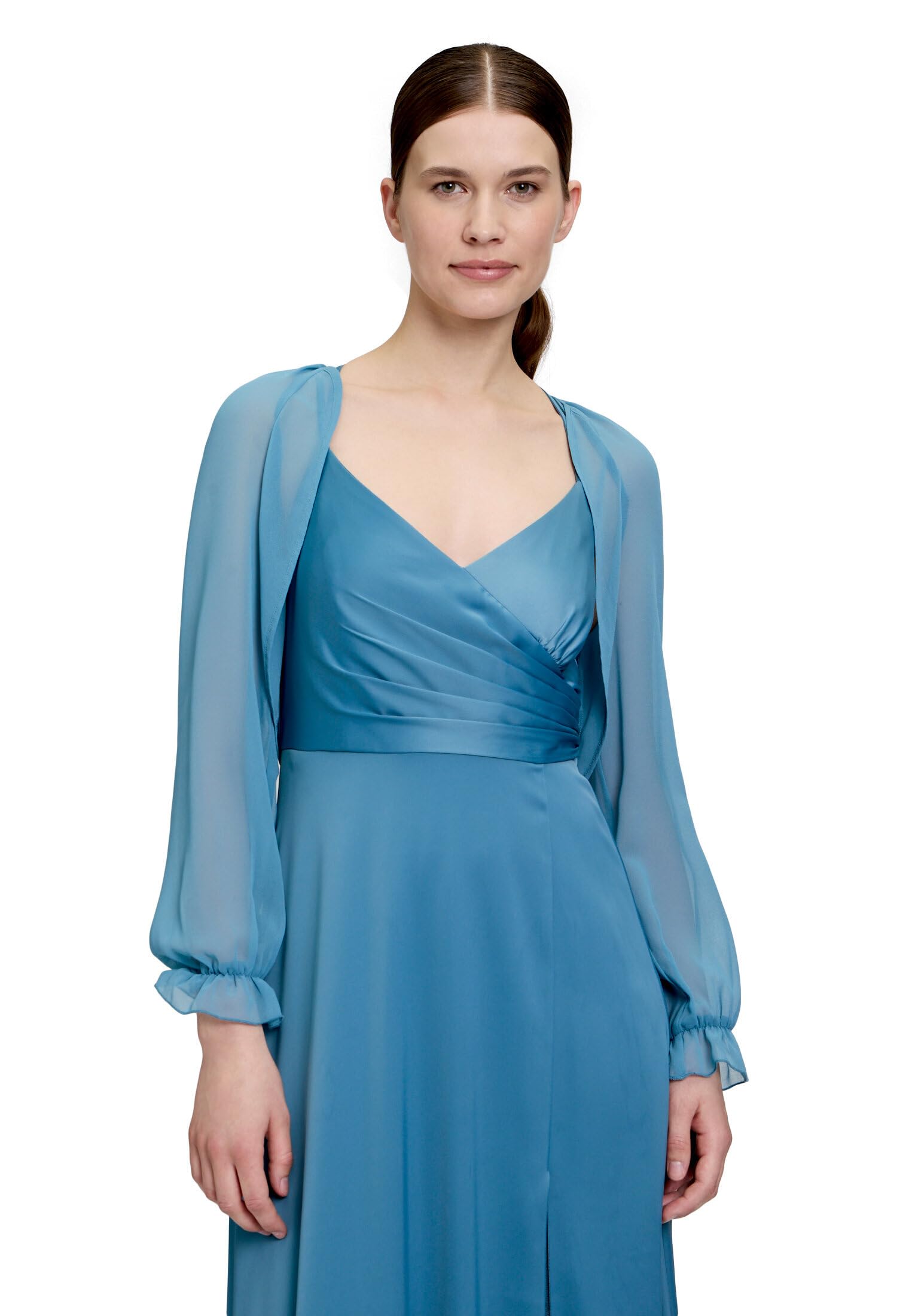 Vera Mont Damen Bolero-Jacke mit gekräuseltem Ausschnitt