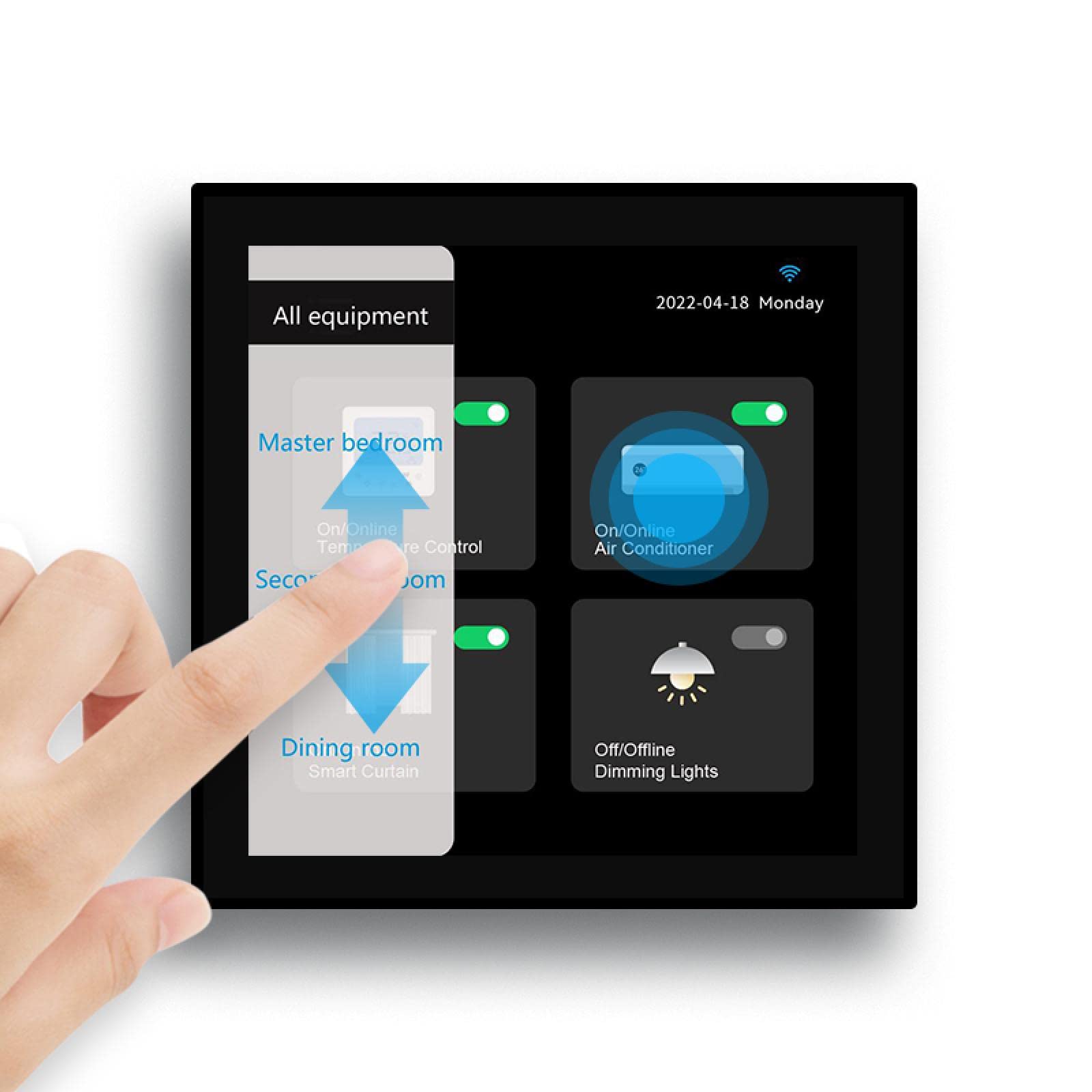 ZYWUOY Panneau De Contrôle Tactile Tuya Multifonction, Panneau De Contrôle pour Maison Intelligente avec écran LCD, Commutateur De Scène Intelligente, Hub Zigbee Intégré